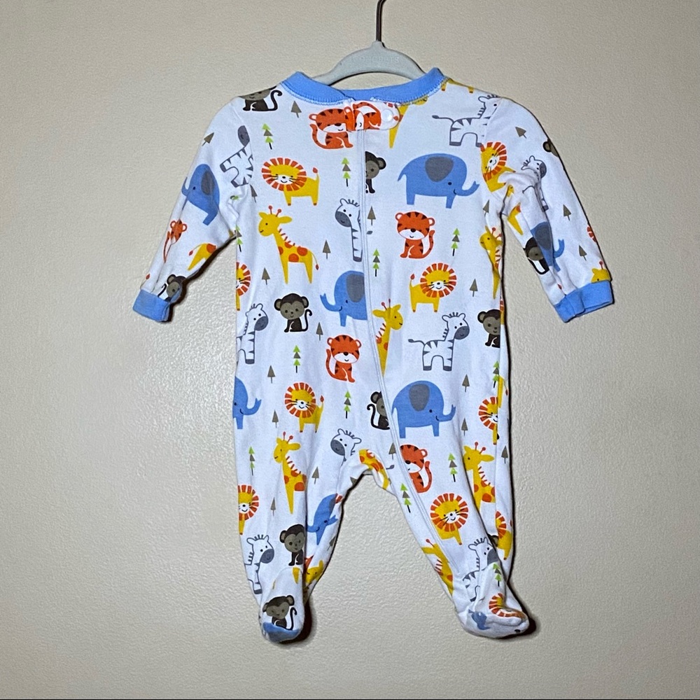 Garanimals Zoo Animals Footie Pajamas Size 0-3M